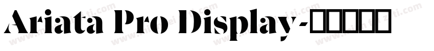 Ariata Pro Display字体转换